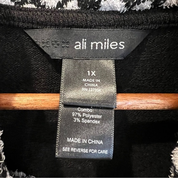 Ali Miles 1X Sweater Top Cowl Neck Art To Wear Artsy Plus Lagenlook Patchwork - Picture 6 of 11